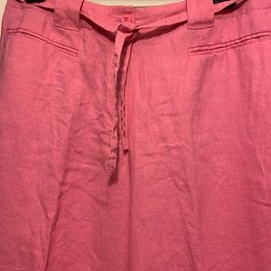 Pink linen pants